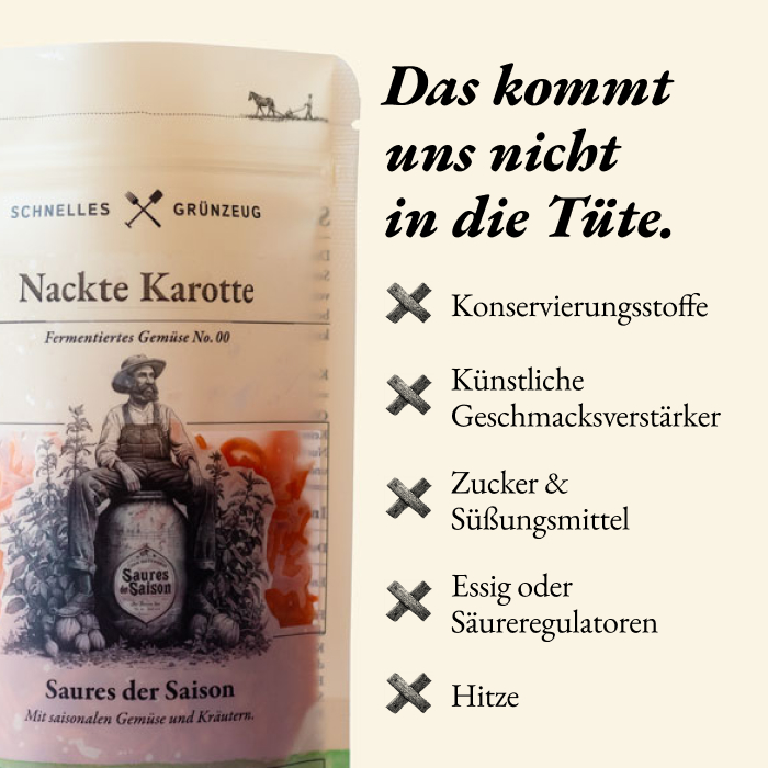 Nackte Karotte - Schnelles Grnzeug Nackte Karotte - Schnelles Grnzeug